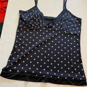 Silky polka dotted tank top